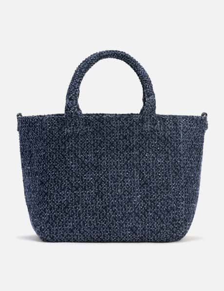 Small Trapeze Shopper Bear Tweed Denim view 11