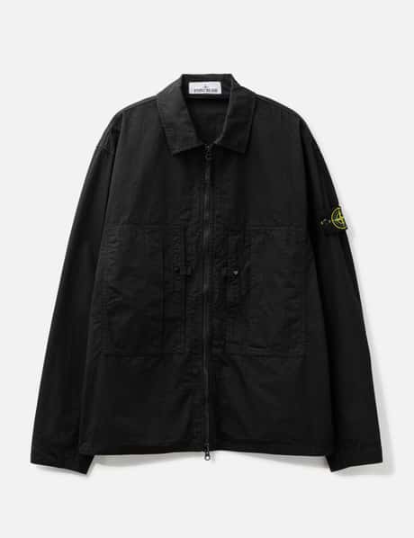 Mercerised Organic Cotton Ripstop Zip-Up Overshirt view 6