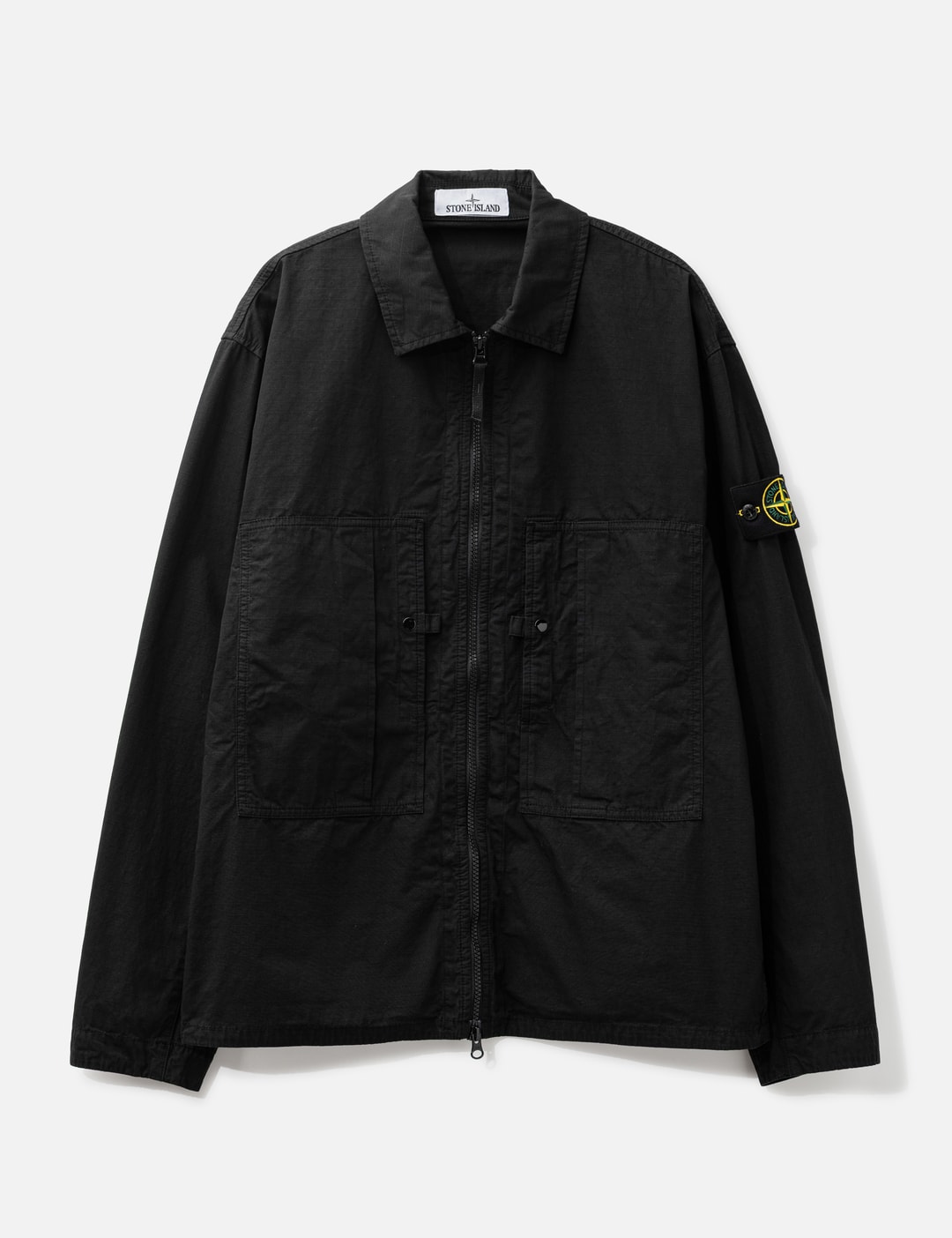 Mercerised Organic Cotton Ripstop Zip-Up Overshirt
