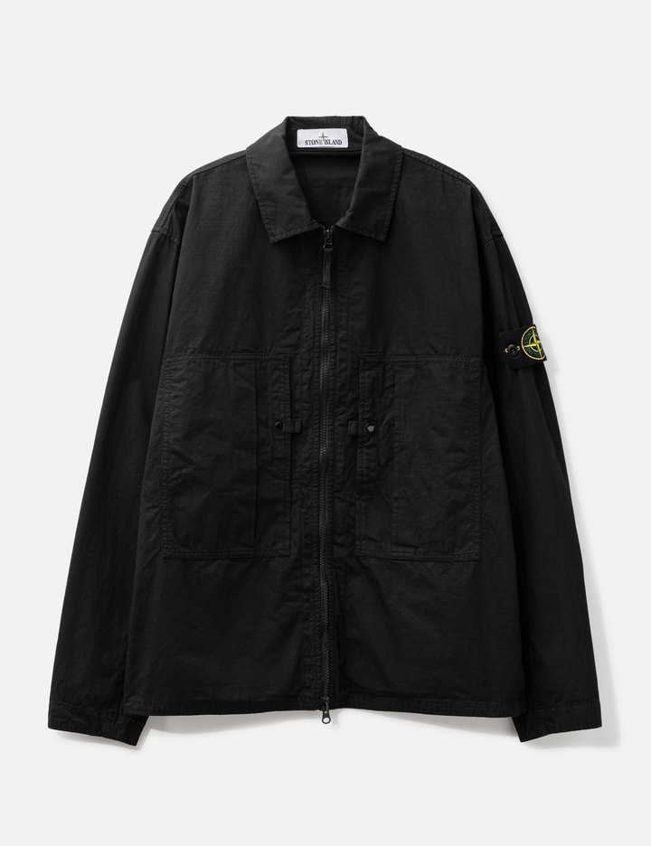 Stone Island Mercerised Organic Cotton Ripstop Zip-Up Overshirt