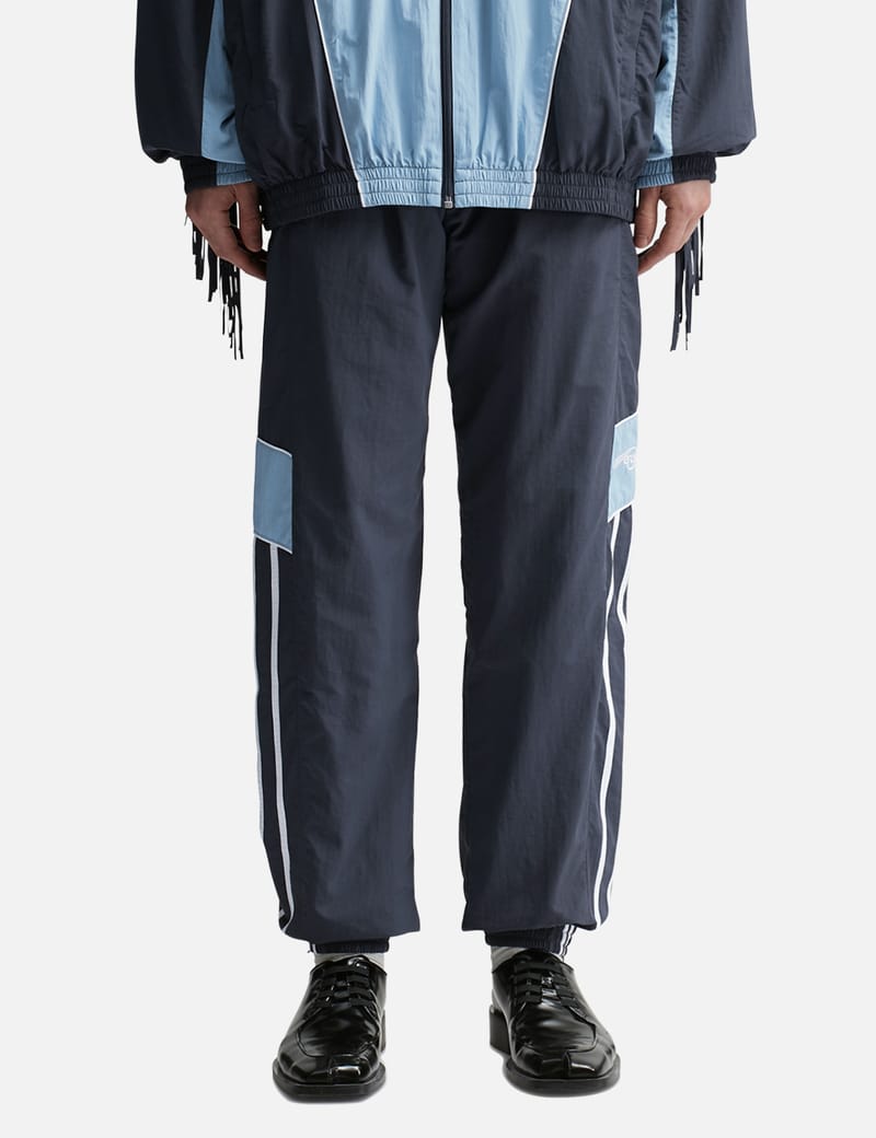 【新品】MARTINE ROSE　スリムトラックパンツ (サイズL) Martine Rose スリムフィット トラックパンツ | ブラック | FARFETCH JP