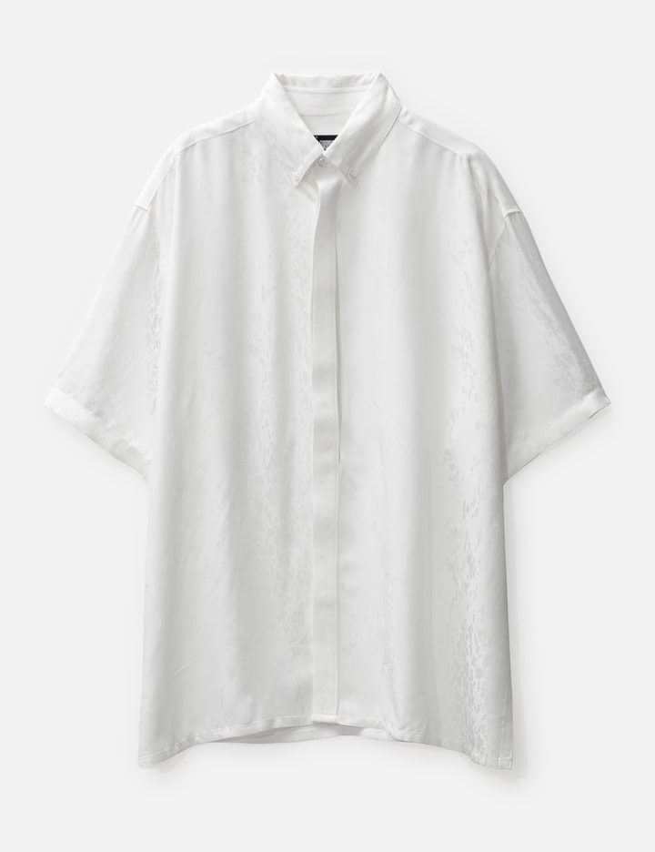 Lgn Louis Gabriel Nouchi Short-sleeved Shirt With Asymmetrical Opening In White