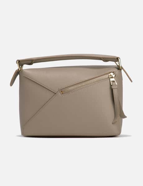 Puzzle Edge Small Leather Shoulder Bag in Brown - Loewe