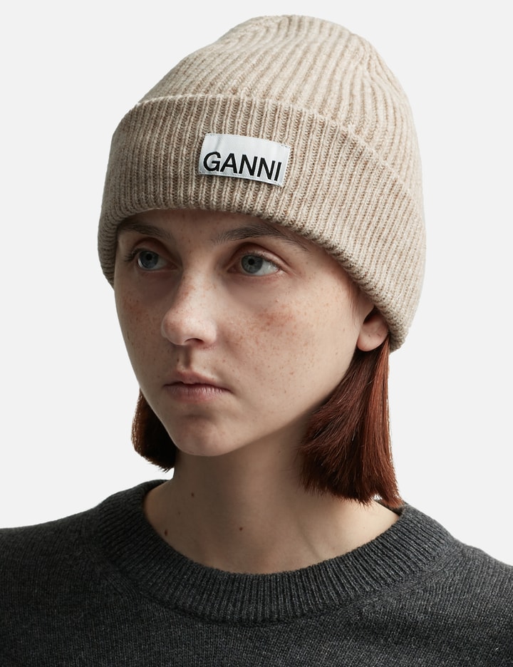 Fitted Wool Rib Knit Beanie Placeholder Image