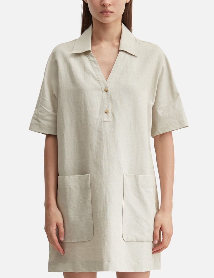 Maison Kitsuné Linen Polo Mini Dress