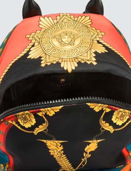 barocco pattern leather palazzo backpack Versace - Barocco Rodeo Print Palazzo Backpack