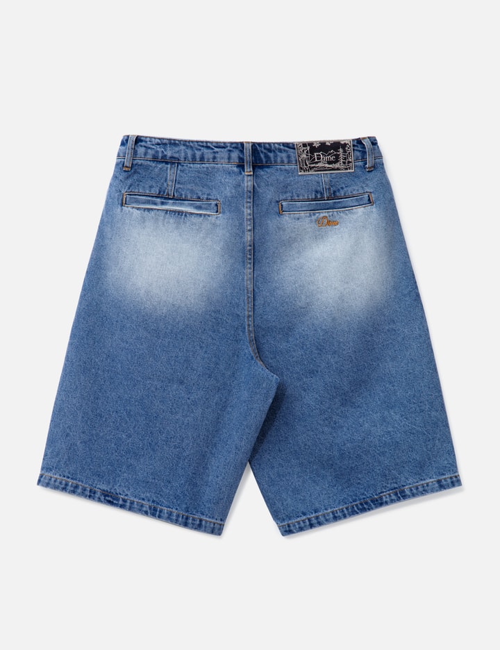 Pleated Denim Shorts Placeholder Image