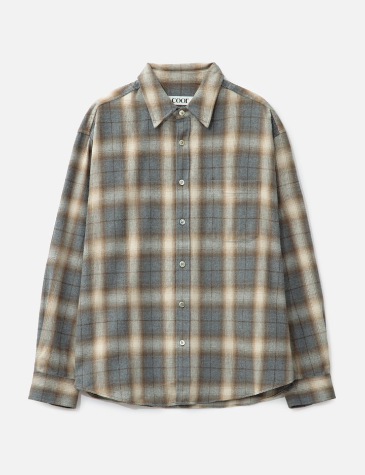 Ombre Flannel One Pocket Checkered Shirt Placeholder Image