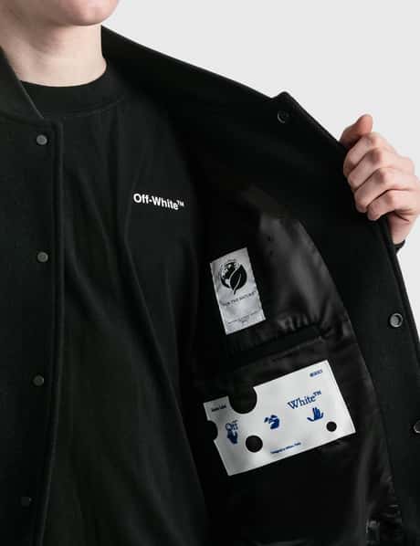 Off-White™ - Logo Patch Varsity Jacket  HBX - Globally Curated Fashion and  Lifestyle by Hypebeast