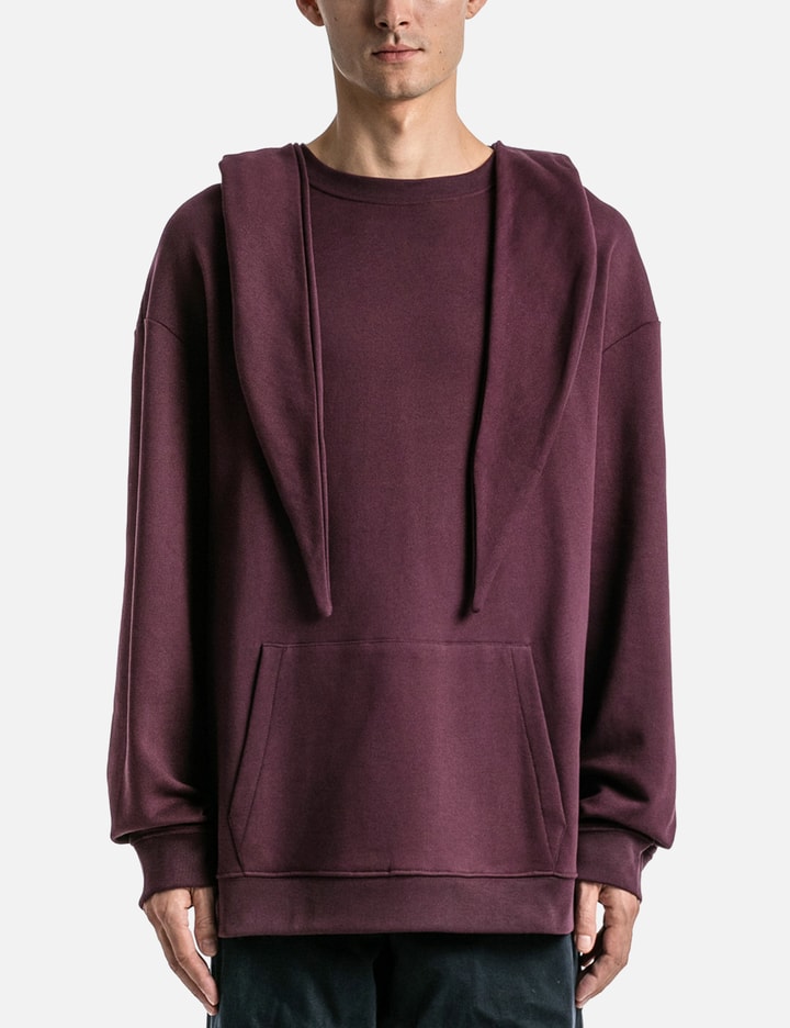 REGULAR FIT HOODIE WITH KNOT HOOD Placeholder Image
