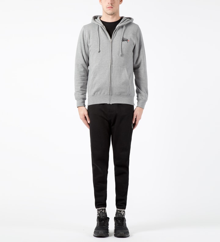 Heather Grey Basic Logo Zip Hoodie Placeholder Image