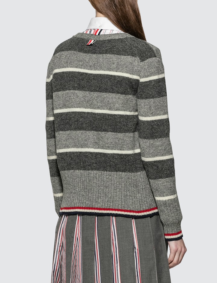 Wide Repp Stripe Relaxed Cardigan Placeholder Image