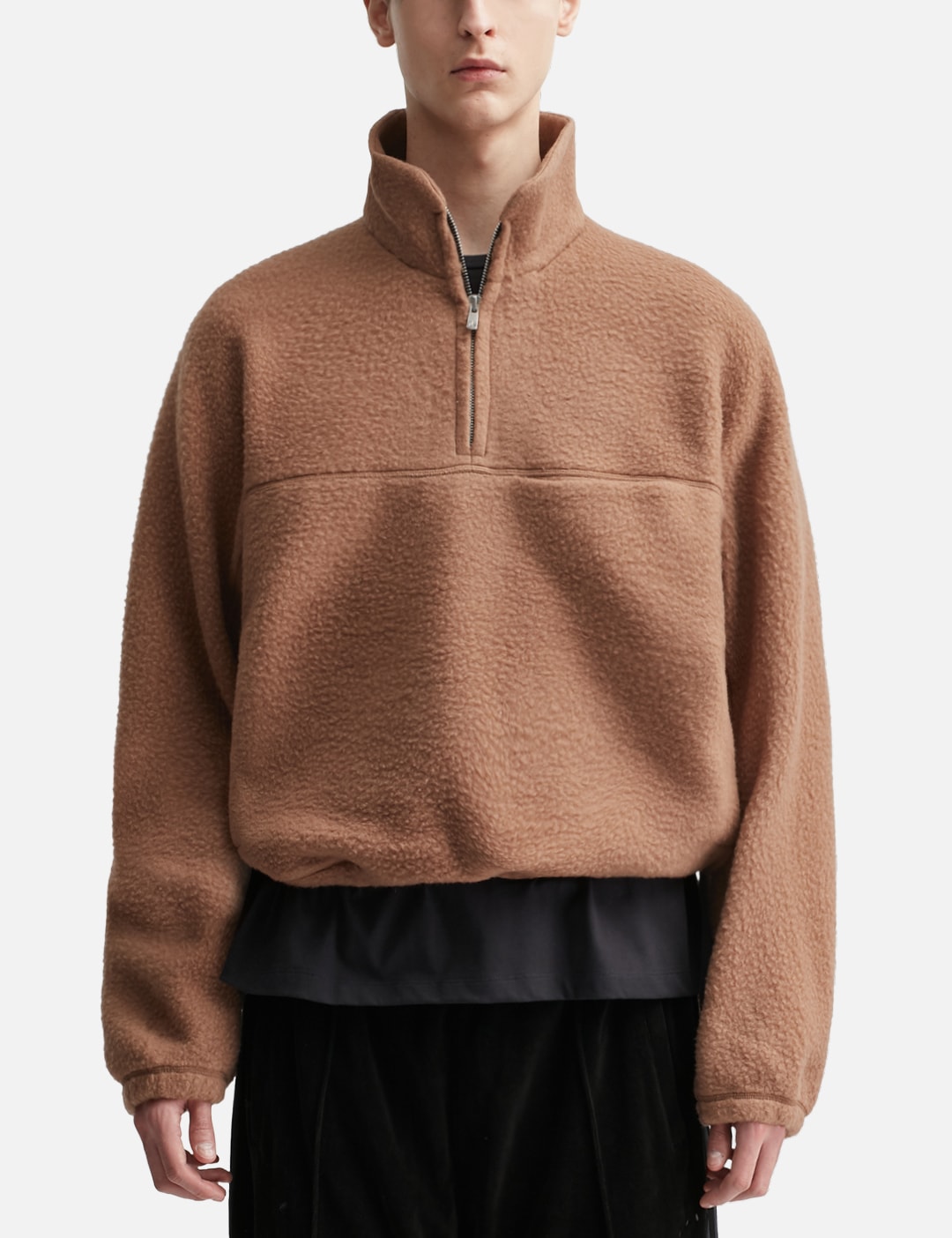 Wool-Blend Quarter-Zip Fleece Pullover view 11
