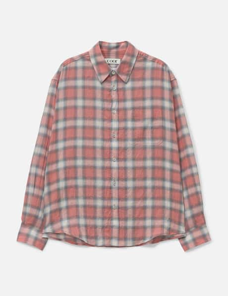 Seersucker Ombre Checkered Shirt view 6