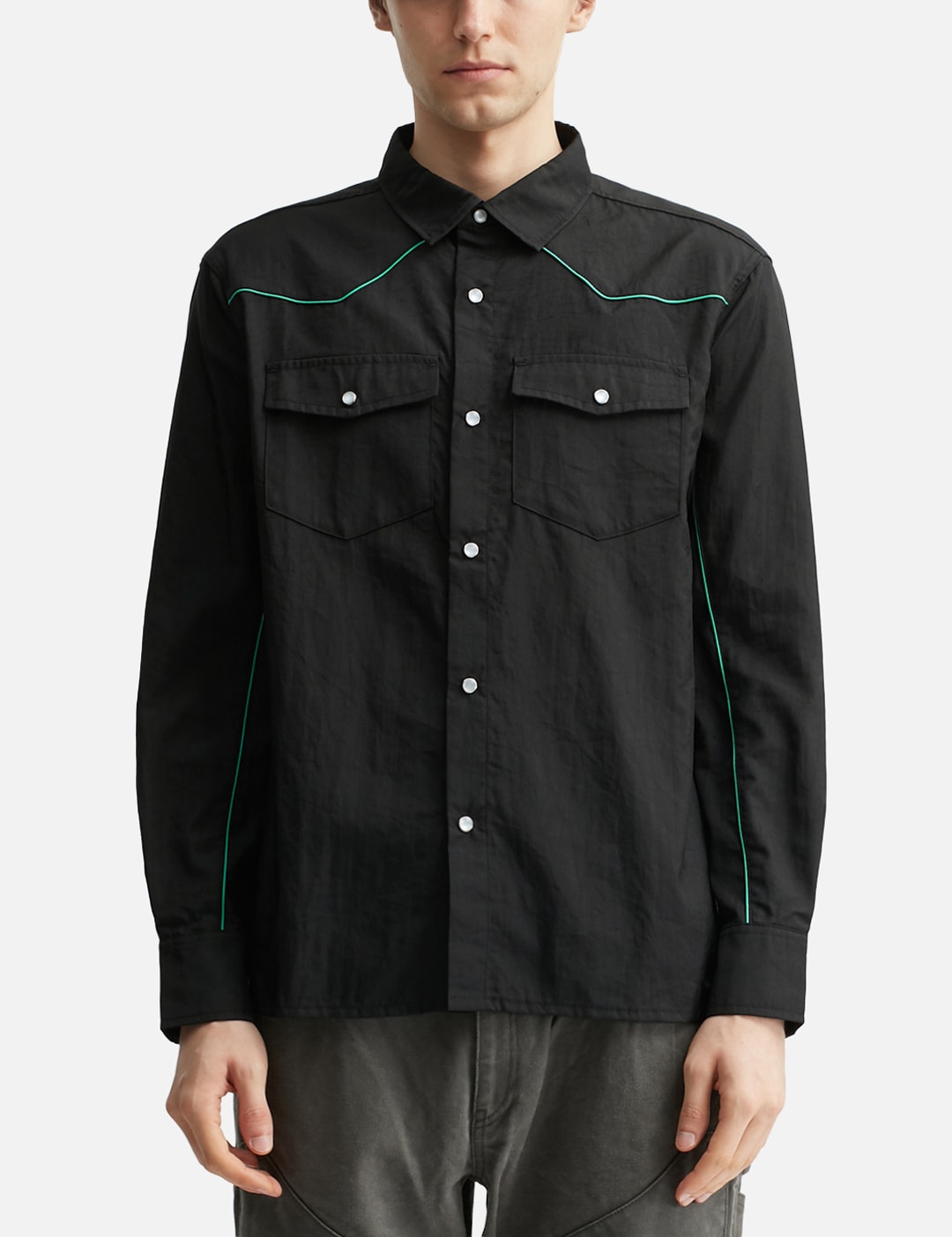 Nylon Western Button Up view 18