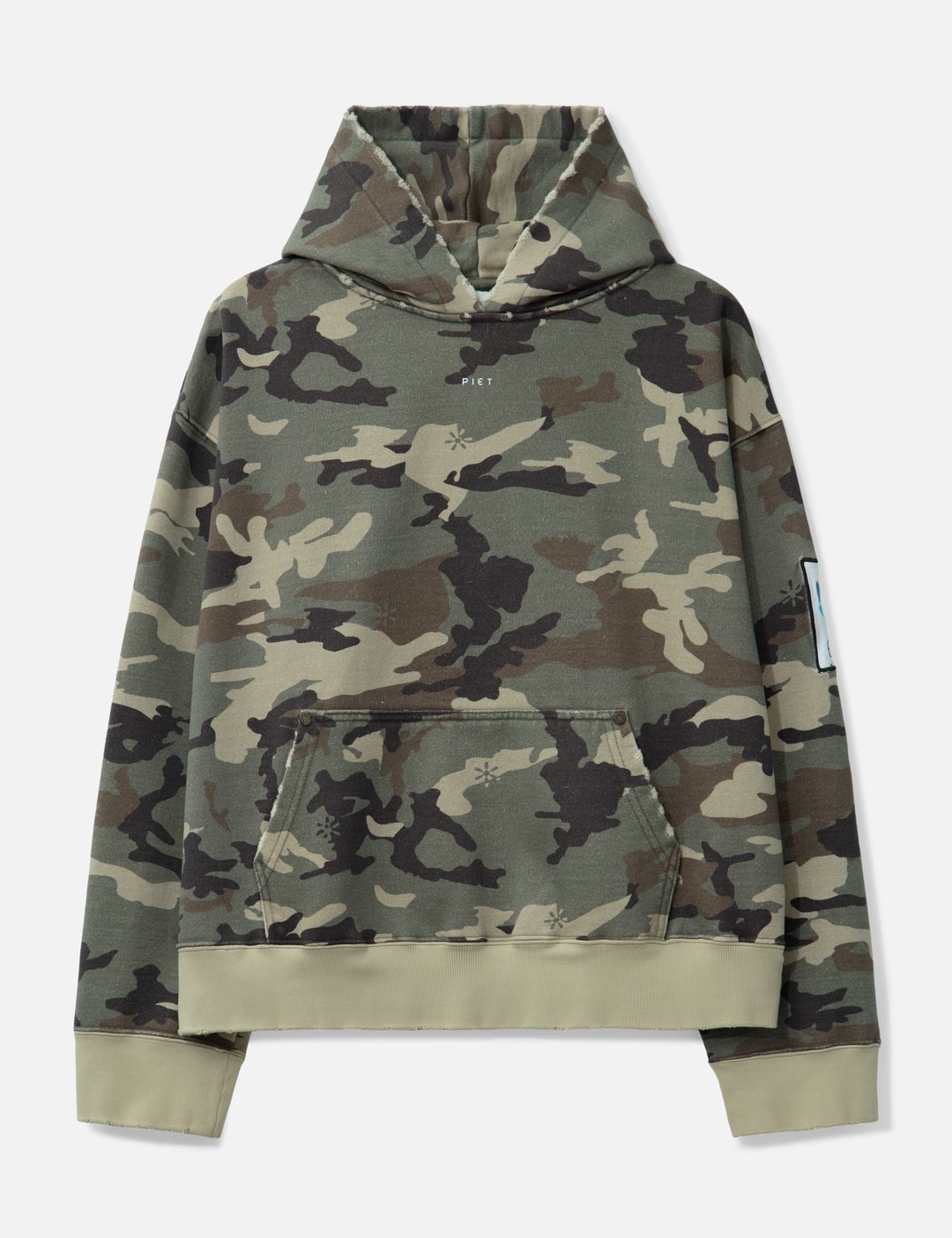 Camo Distressed Hoodie view 8