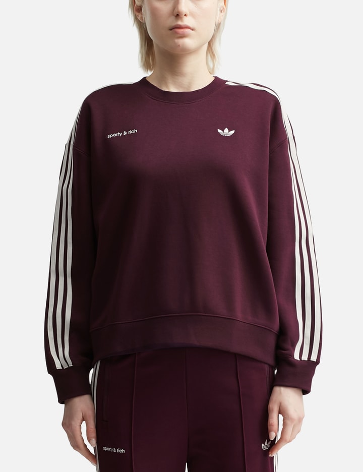 Adidas Originals Women S Sporty And Rich Sweatshirt Maroon