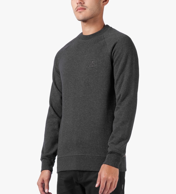 Heather Black Lux Fleece Crew Sweater Placeholder Image