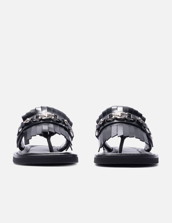 Toga Pulla Studded Black Leather Slippers
