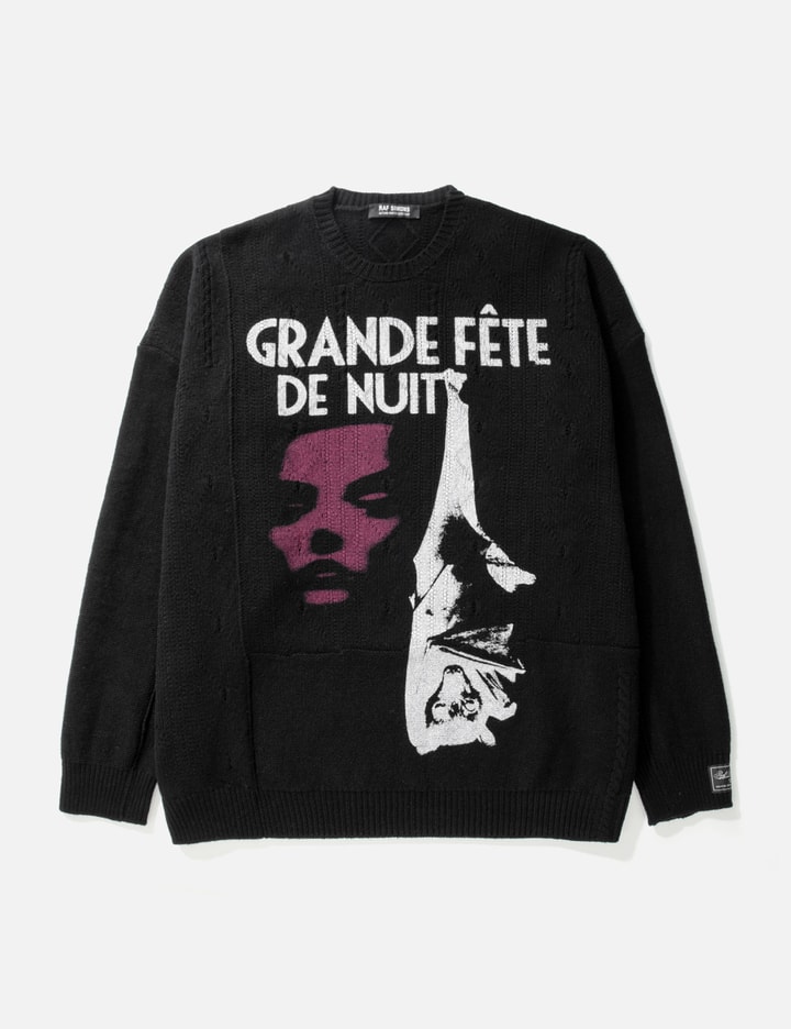 LOOSE FIT BRAID RELIEF ROUNDNECK SWEATER PRINTED Placeholder Image