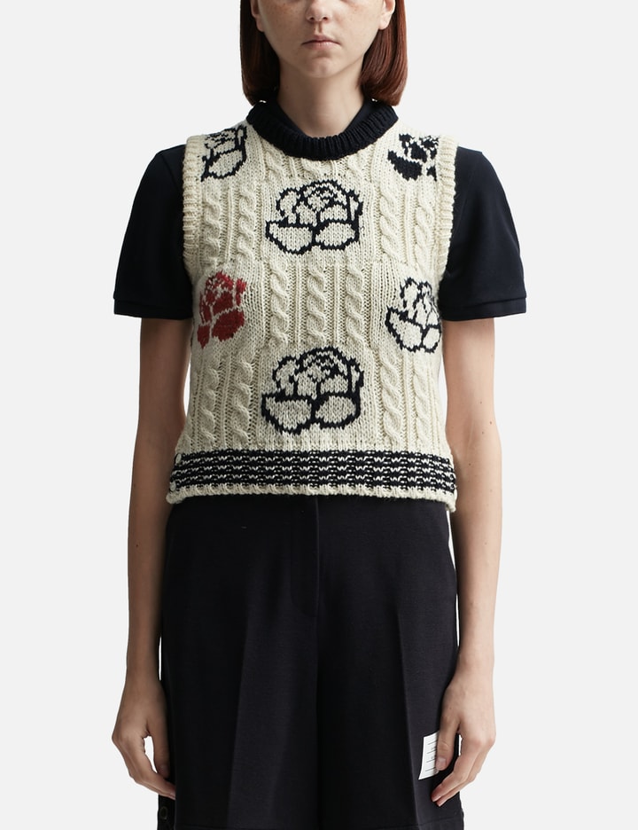 Rose Intarsia Cropped Top Placeholder Image