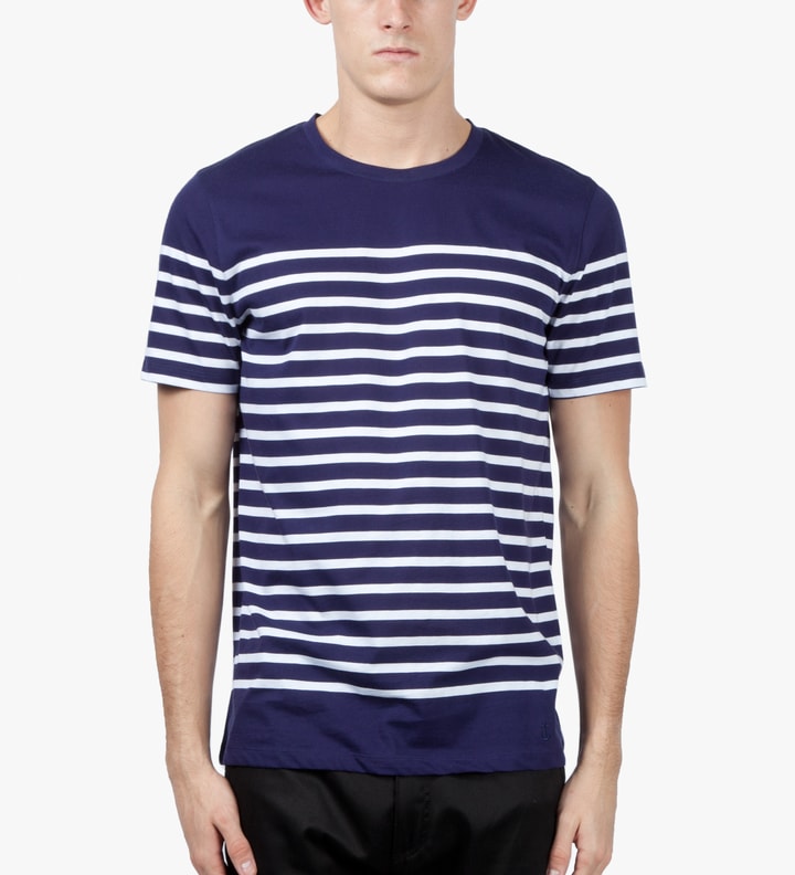 Dark Navy Sailor Stripe T-Shirt Placeholder Image