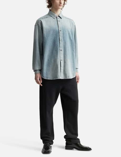 美品 FEAR OF GOD 5TH 初々し デニムシャツ インディゴブルー 正規品 S