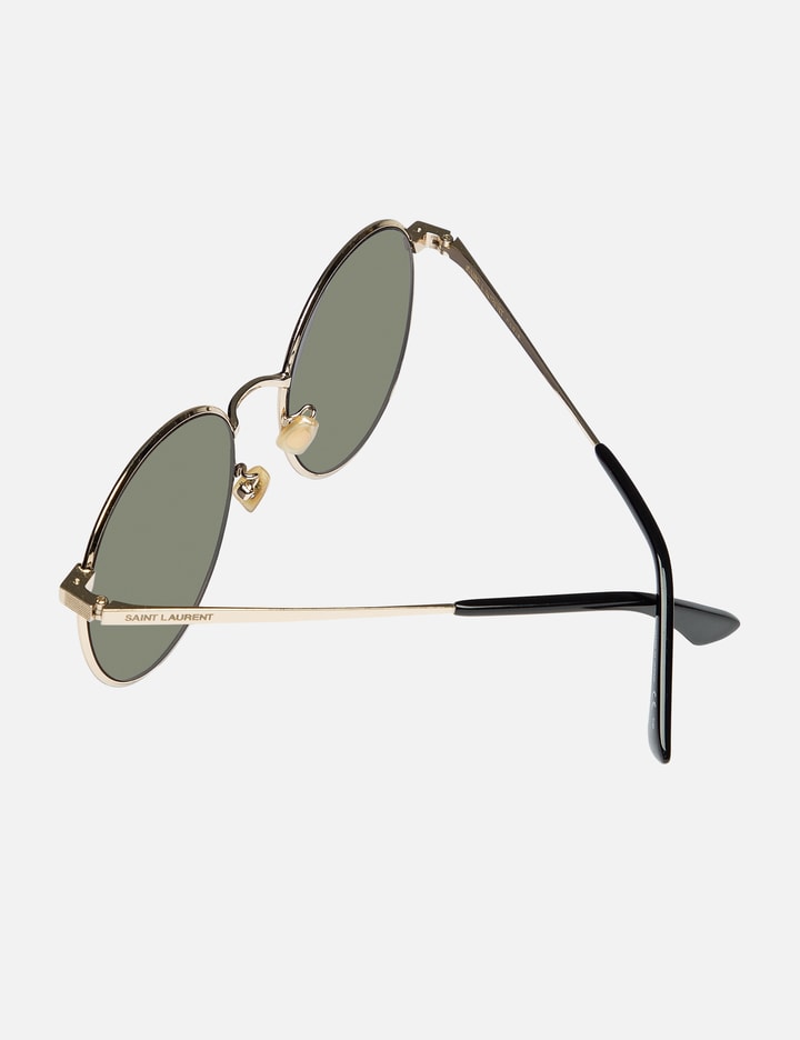 Shop Saint Laurent Sunglasses By Hedi Slimane In Gold