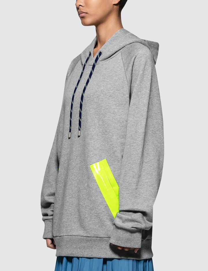 Fleece Hoodie With Neon Tapes Placeholder Image