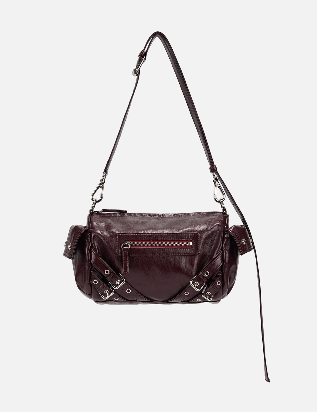Stud Pocket Bag In Burgundy