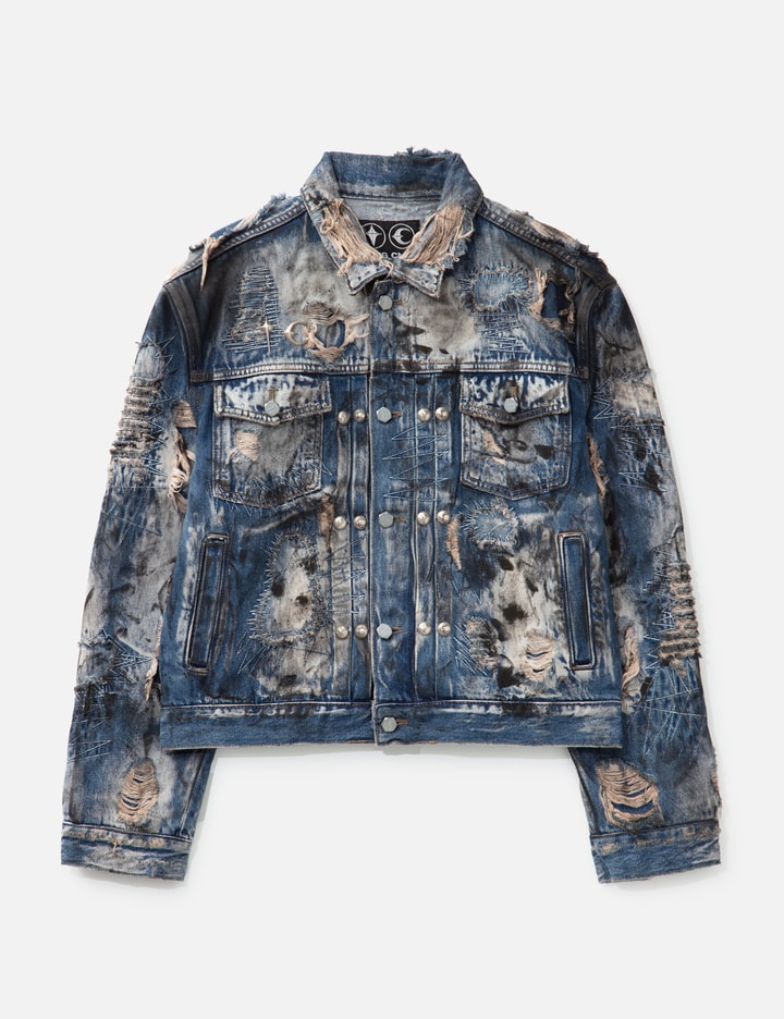 Hard-washed Damaged Denim Jacket Placeholder Image