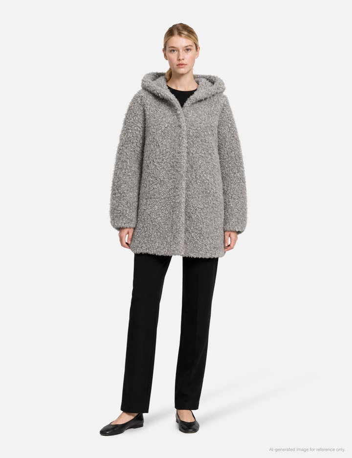 anggae Eco Shearling Hooded Coat