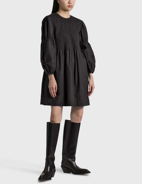 Ganni - Cotton Poplin Mini Smock Dress | HBX Ganni - Cotton Poplin Mini Smock Dress | HBX