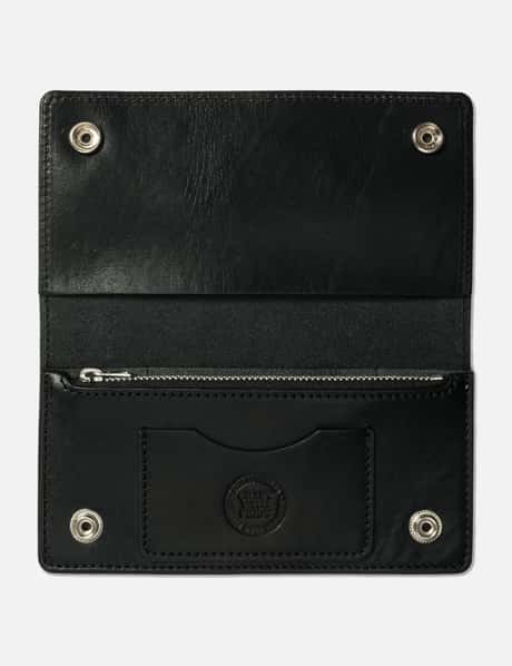 NEIGHBORHOOD Leather Trucker Wallet - Waxed Japanese leather long 