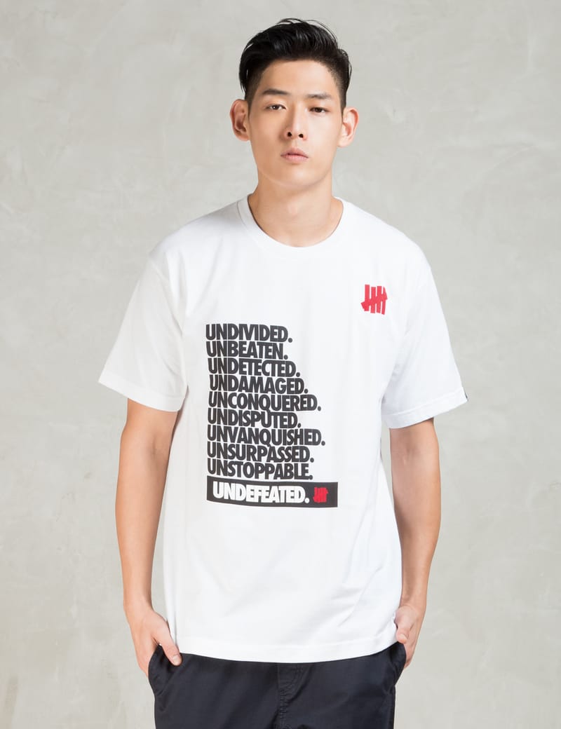 undefeated white tee