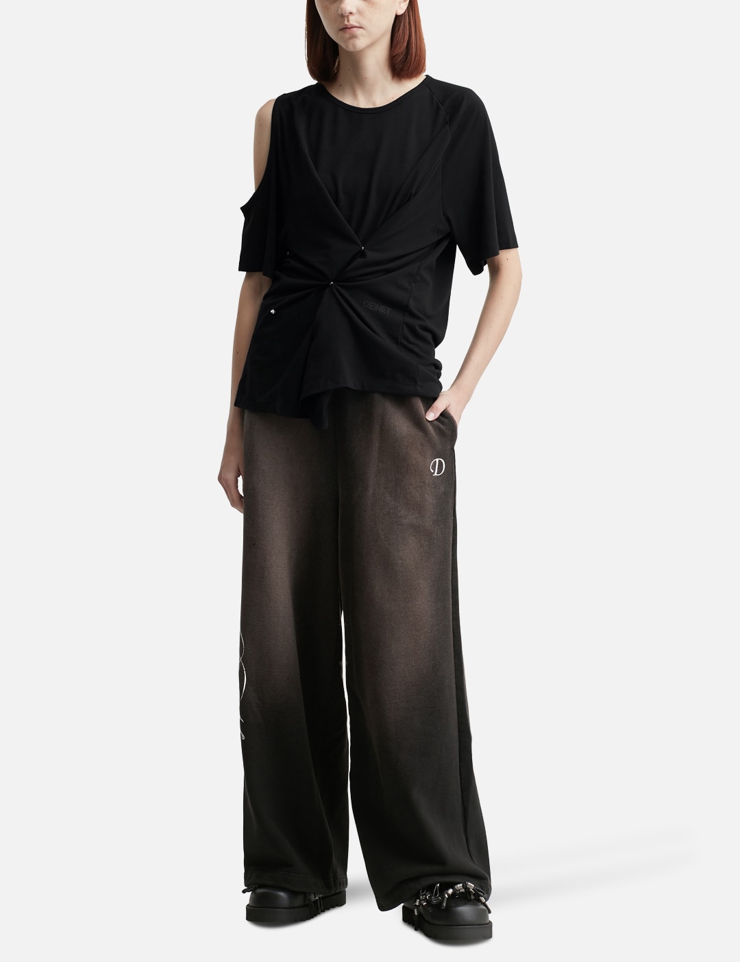 One-Slit Snap T-Shirts In Black view 16