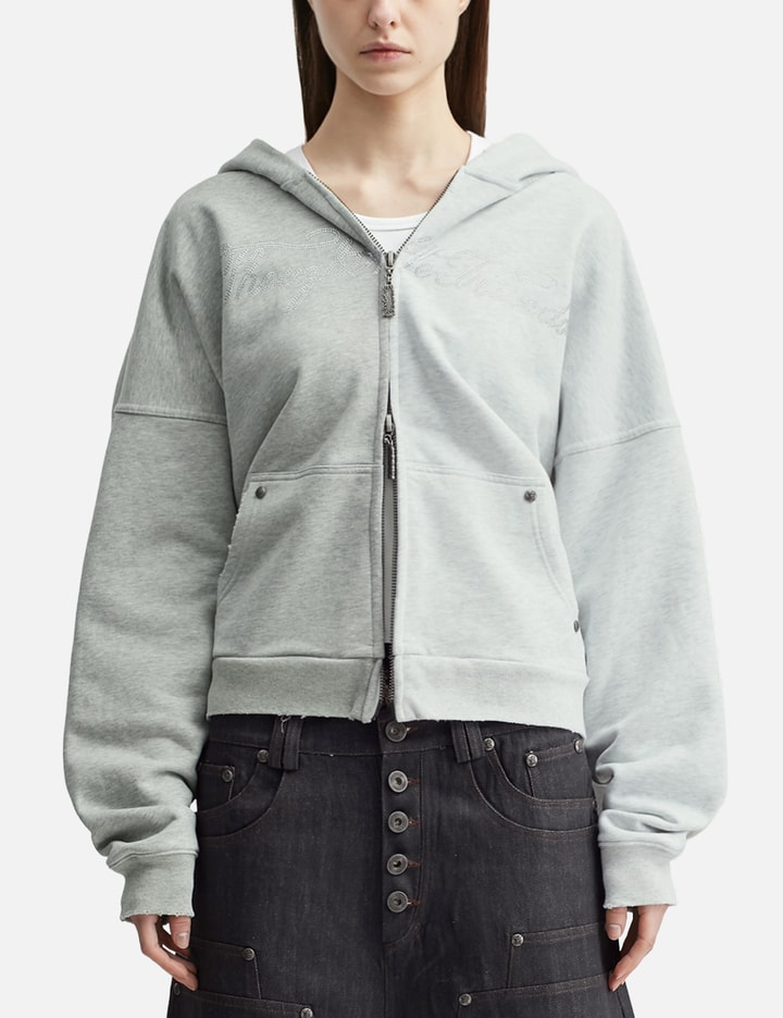 Thought We Friends "Nyra" Two-Toned Zip-Up Hoodie With Detachable Fur Trim Hood