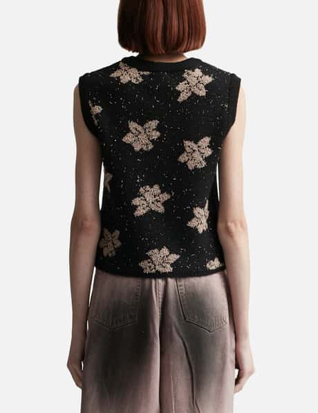 Merino Wool Blended Flower Vest view 9