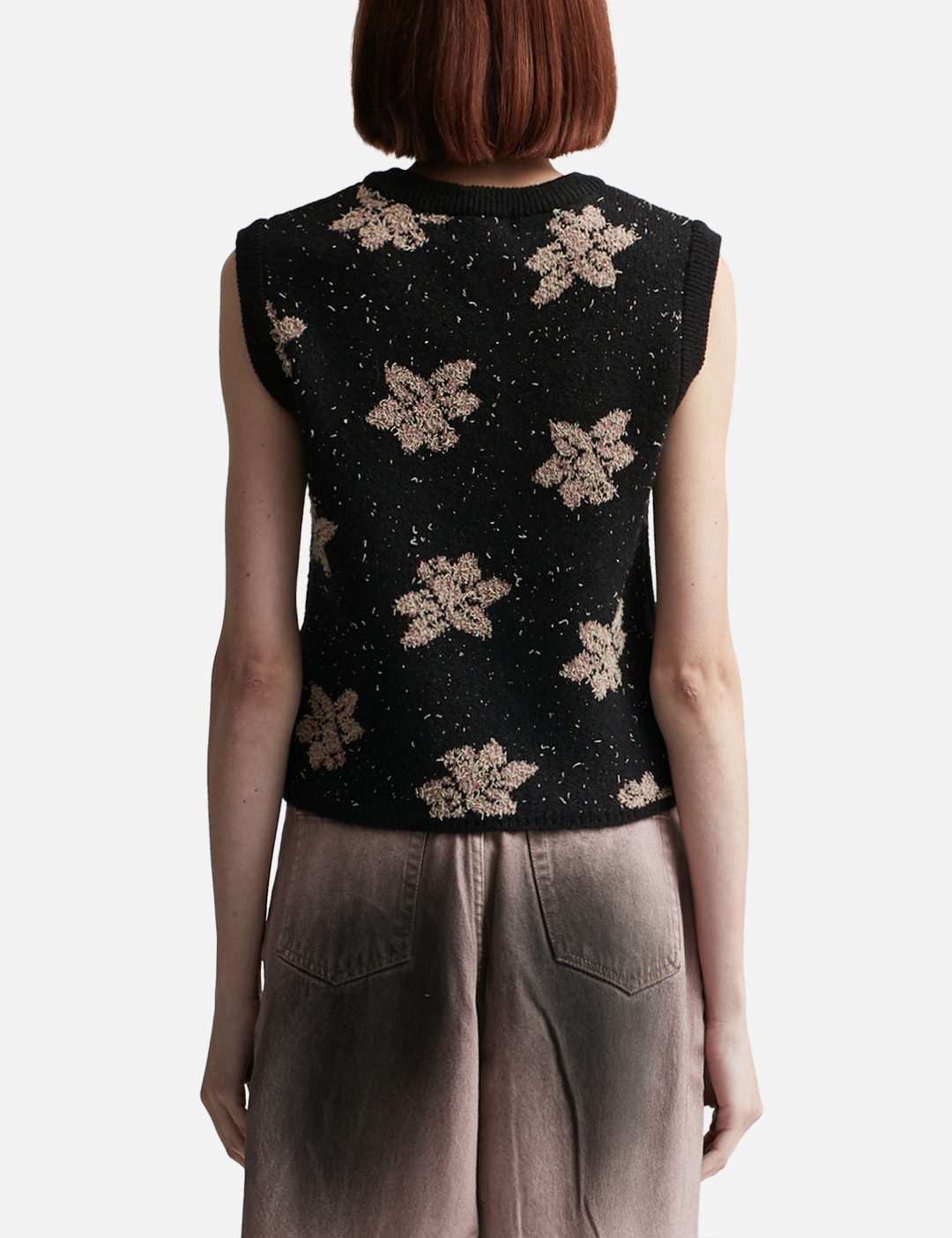 Merino Wool Blended Flower Vest view 15