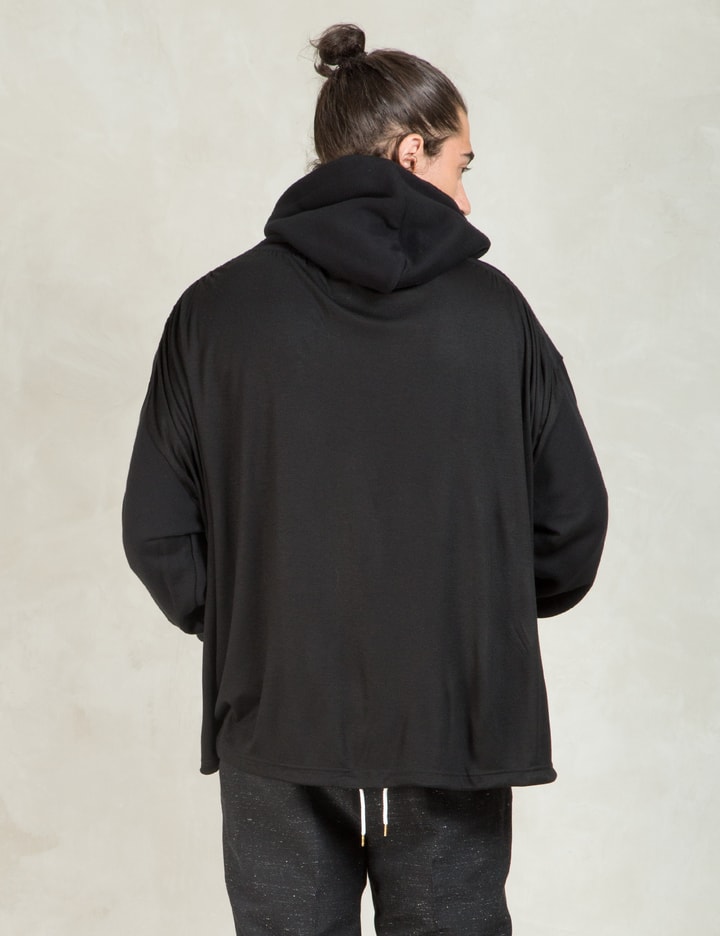 Black Drape Sweat Parka Hoodie Placeholder Image
