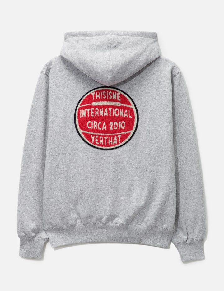 Shop Thisisneverthat Tnt Chenille Hoodie In Grey