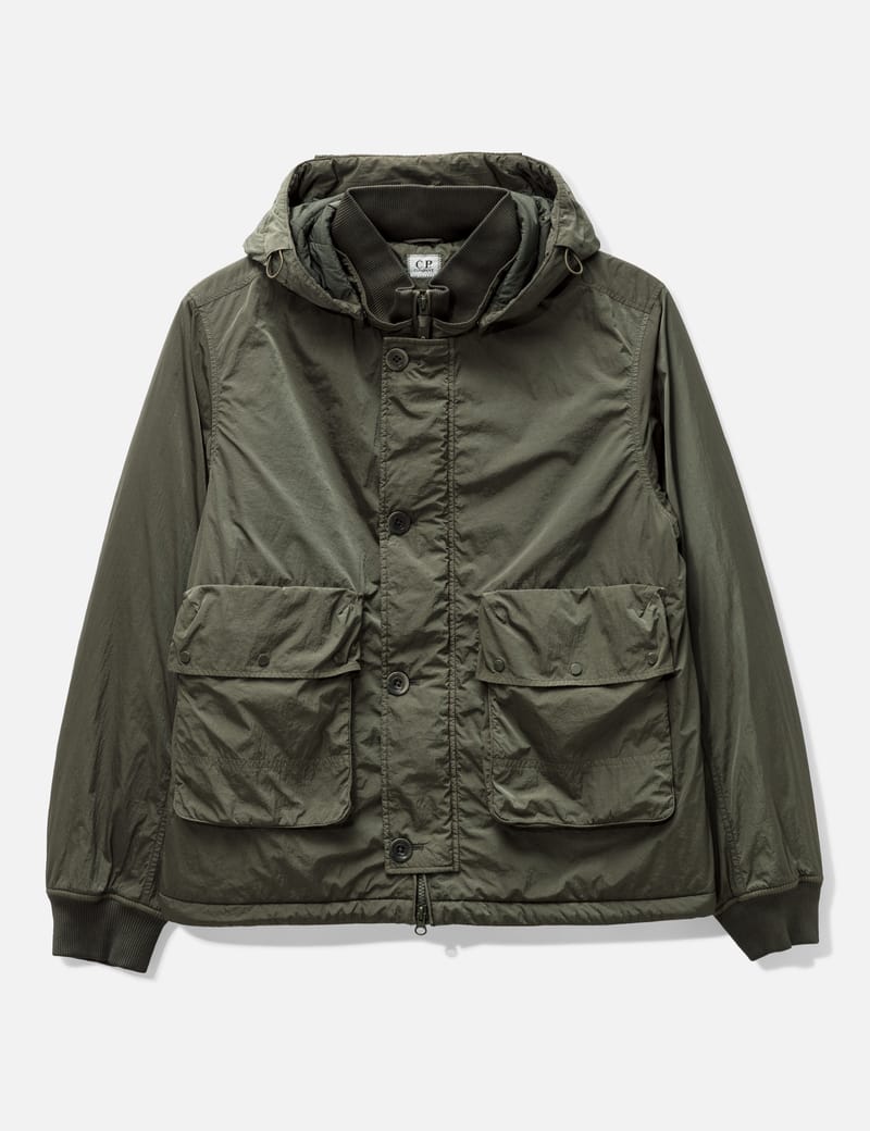 C.P. Company Goggles-detail hooded jacket - Green