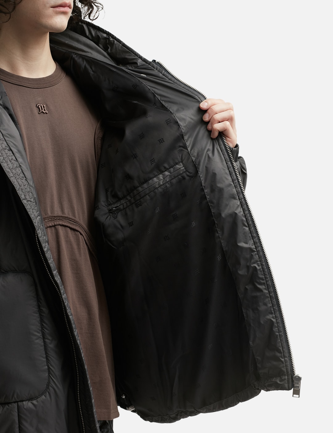 Ultra Fine Nylon Sculptural Puffer Space Grey view 19
