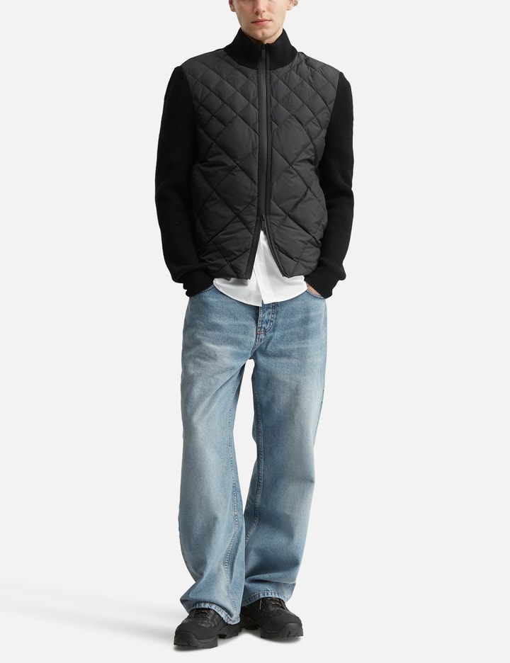 Diamond-Quilted Zip Cardigan view 5
