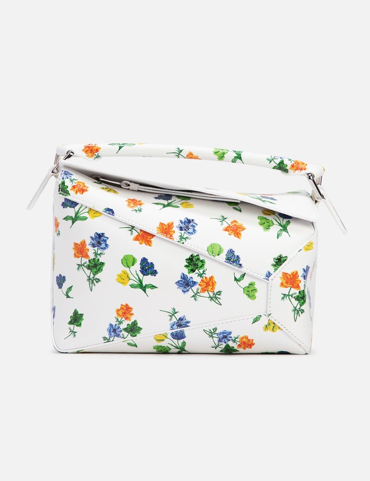Loewe Small Flower Puzzle Edge Bag In White