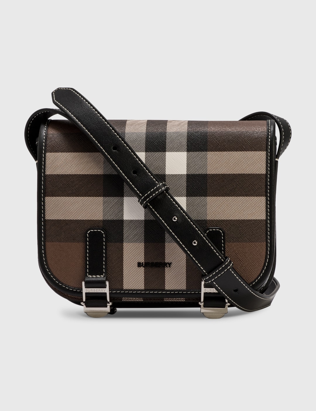 Burberry check e canvas messenger bag Clearance