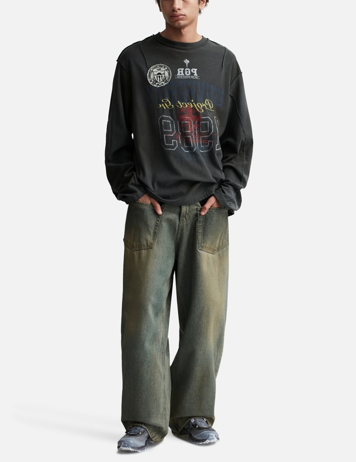 Coated Backward Denim Pants Placeholder Image