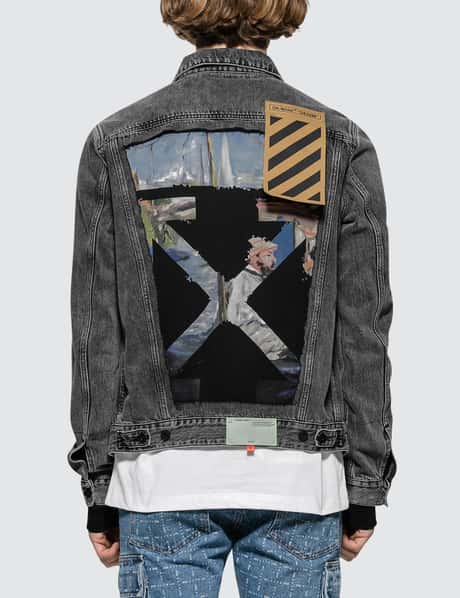 Off-White™ - Slim Denim Jacket With Fleece | HBX