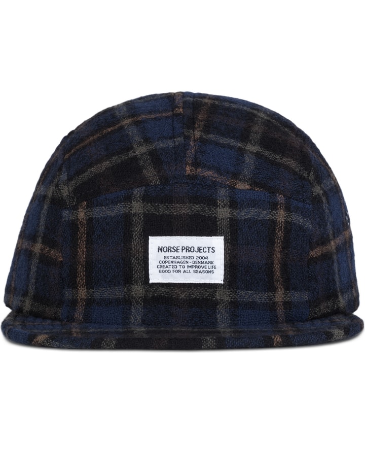 5 Panel Loose Weave Gauze Tartan Check Cap Placeholder Image