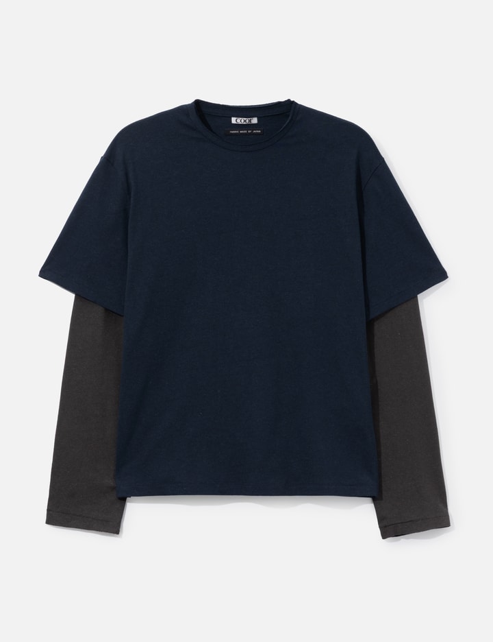 COOR Layered Mix Cut Long Sleeve T-Shirt
